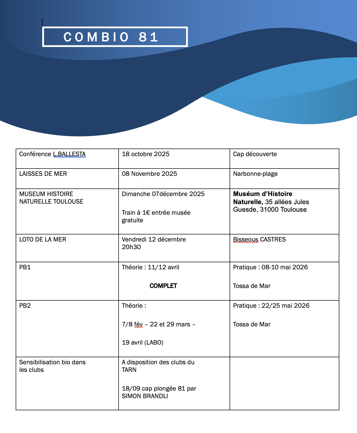 Calendrier bio